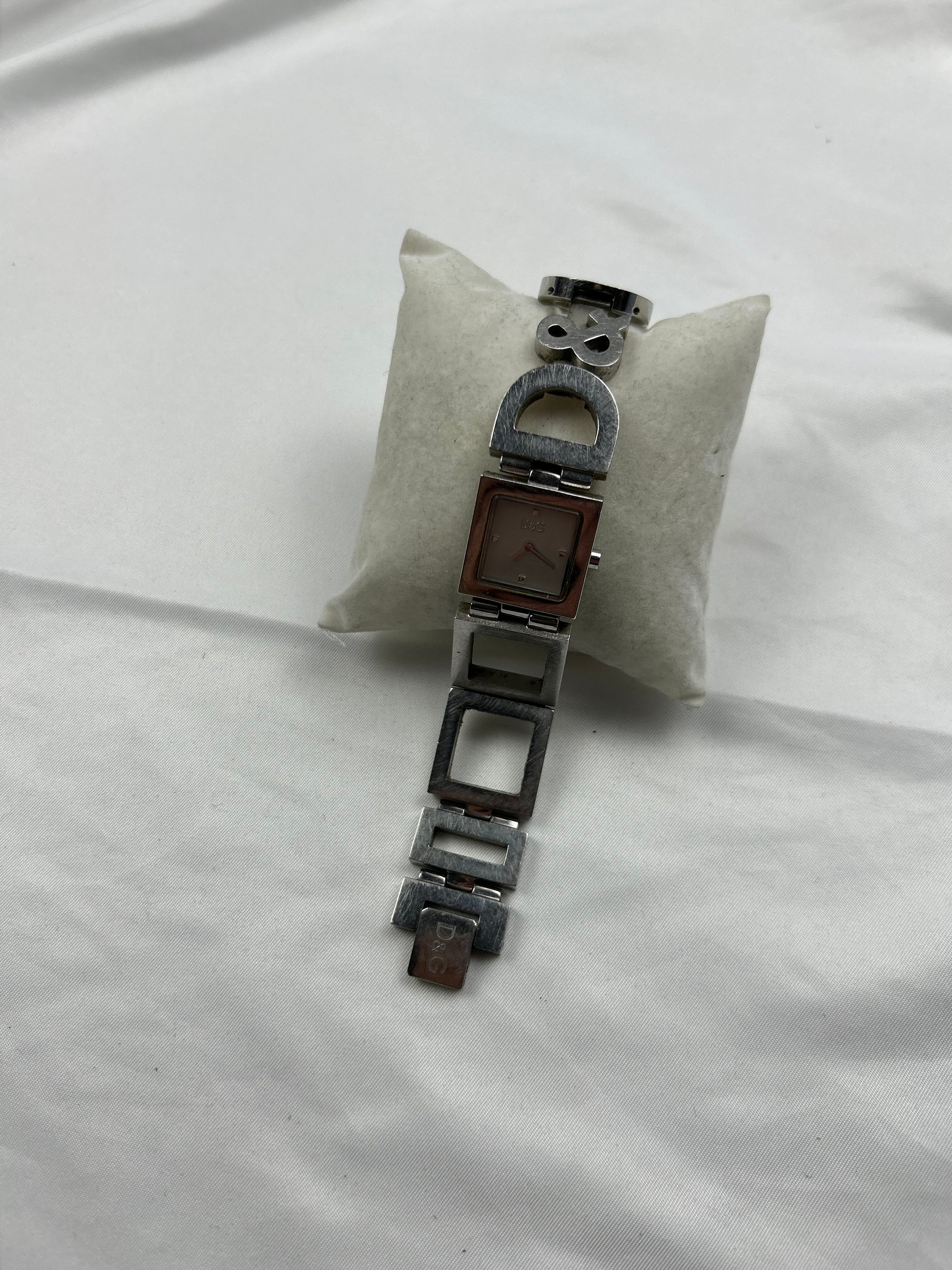 Vintage stainless steel silver jewelry watch