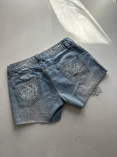 Load image into Gallery viewer, Blue denim low rise mini /micro short (S)