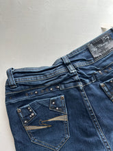 Load image into Gallery viewer, Navy denim low rise mini /micro short (S)