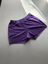 Load image into Gallery viewer, Purple velvet mid/ low rise sporty mini /micro short (S)