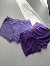 Load image into Gallery viewer, Purple velvet mid/ low rise sporty mini /micro short (S)