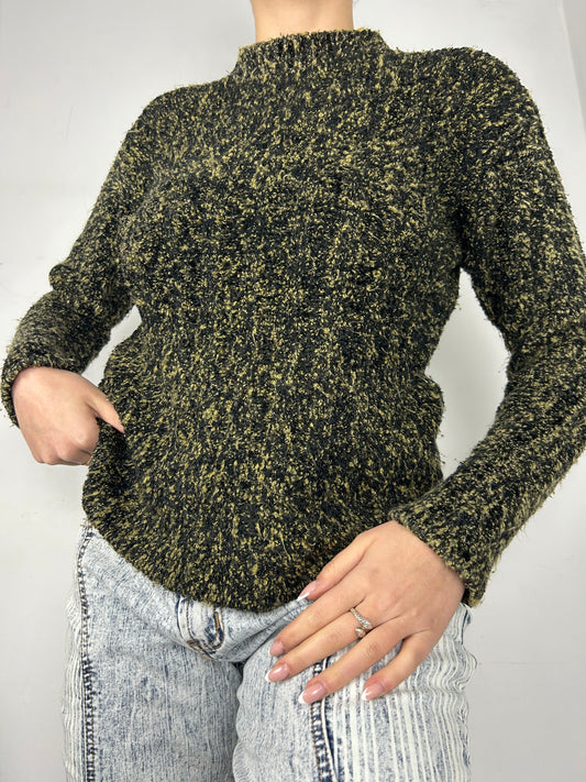 Khaki round neck jumper (S/M)