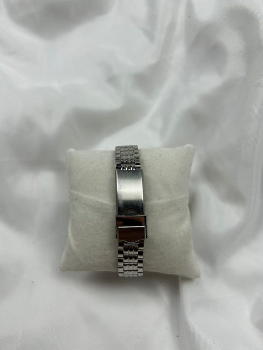 Vintage stainless steel silver bracelet watch jewelry