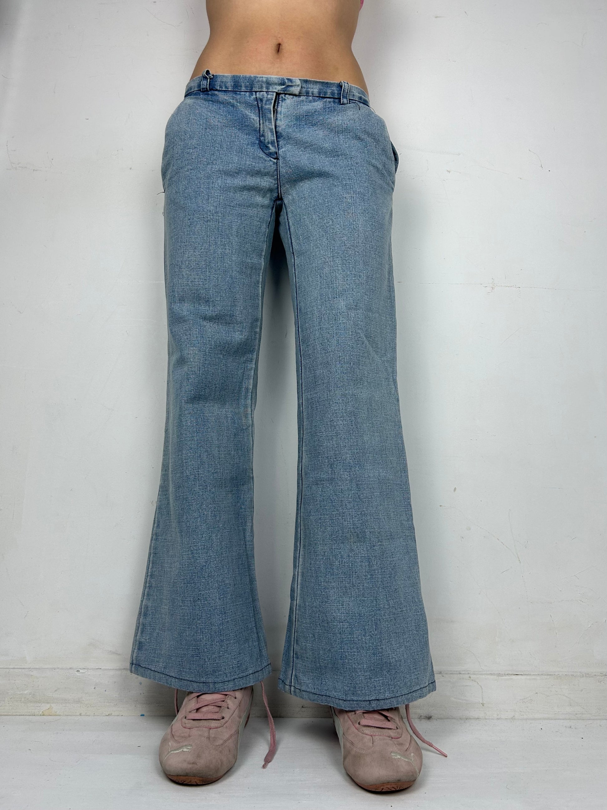 Blue low waist denim pants (S/M)