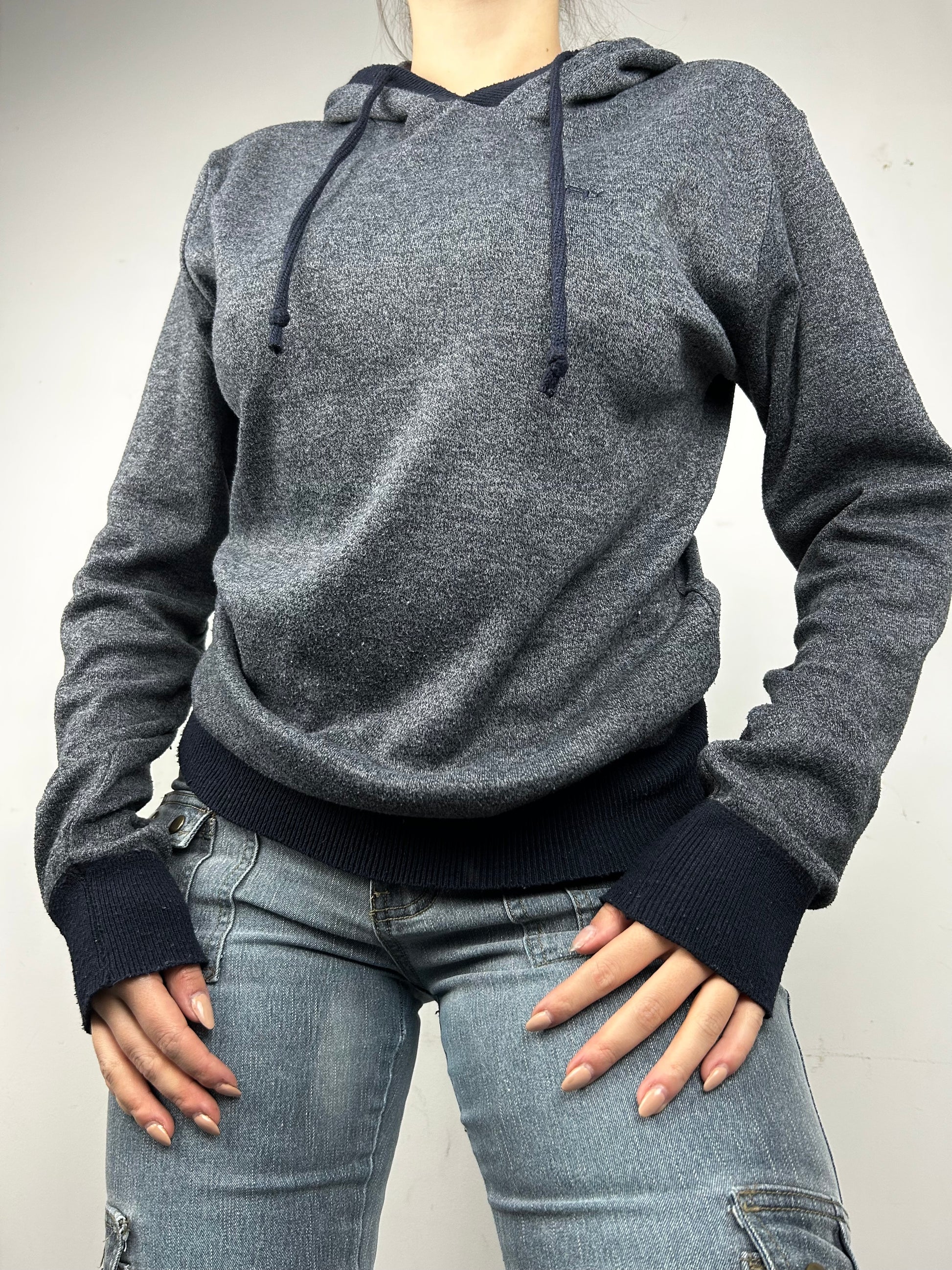 Grey cotton hoodie jumper (M/L)