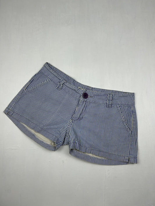 Blue striped low rise mini short (S)