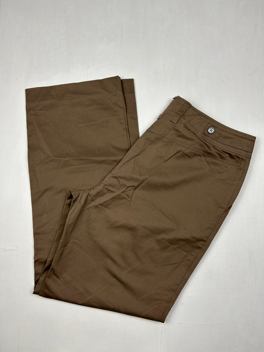 Camel low rise bootcut /straight legs office pants (L)