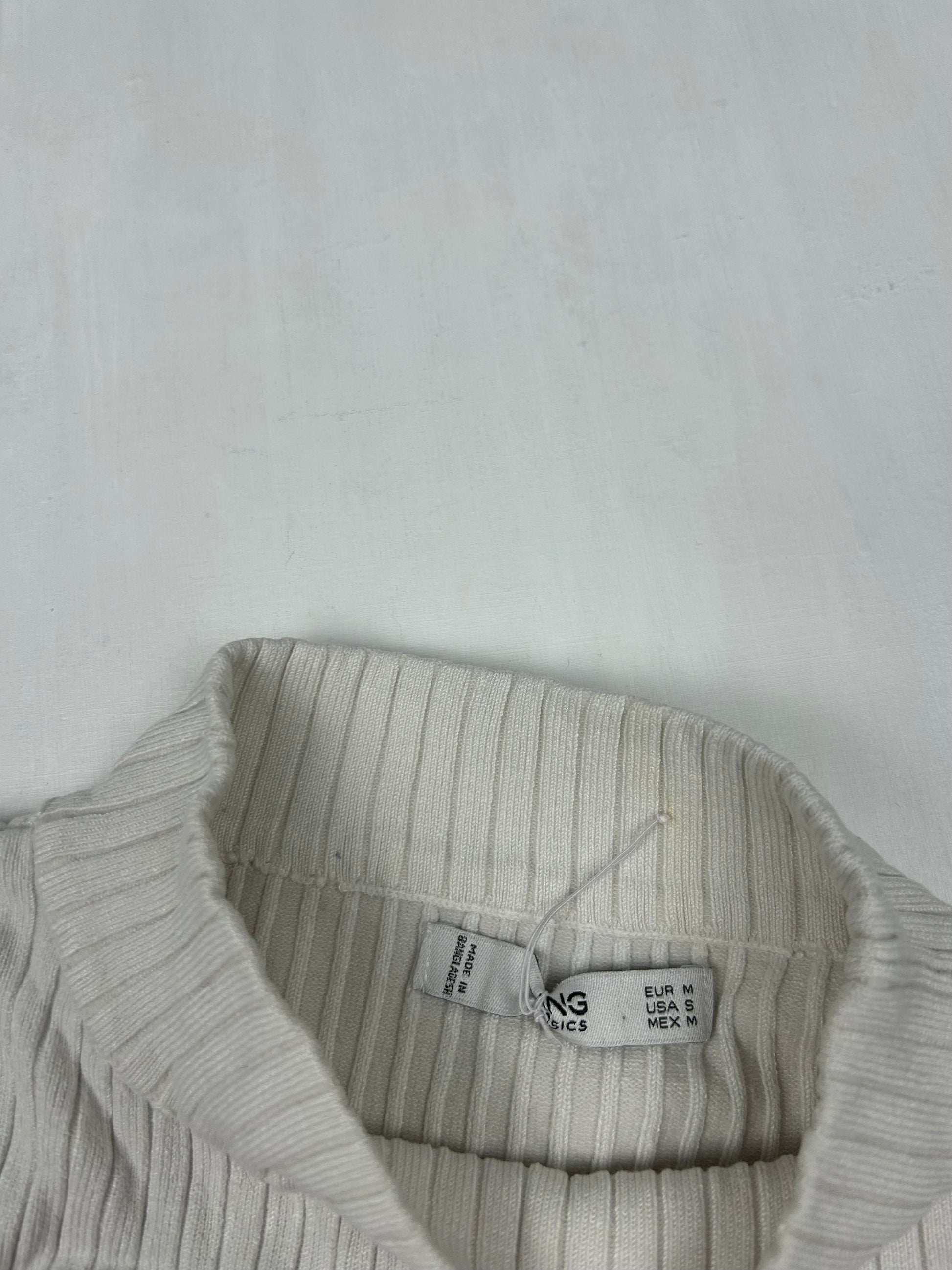 White high neck cotton jumper (S/M)