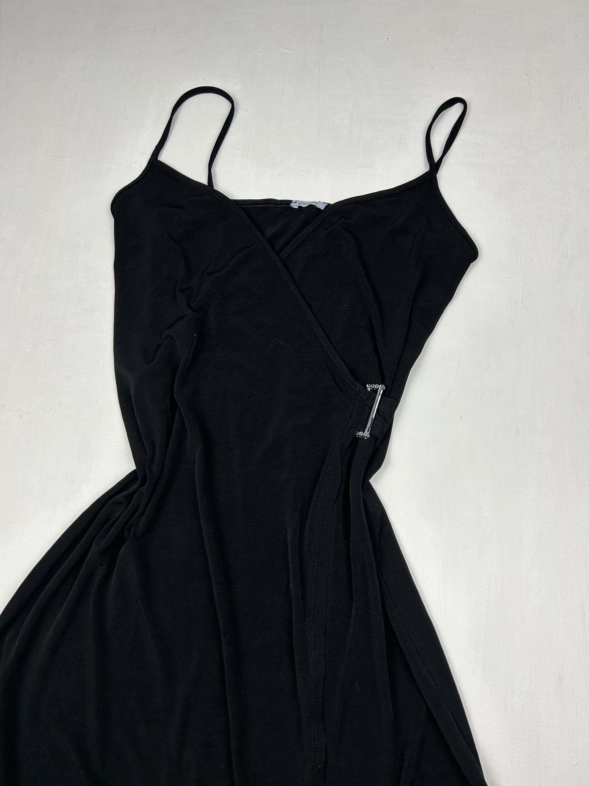 Black buckle belt cami dress (S/M)