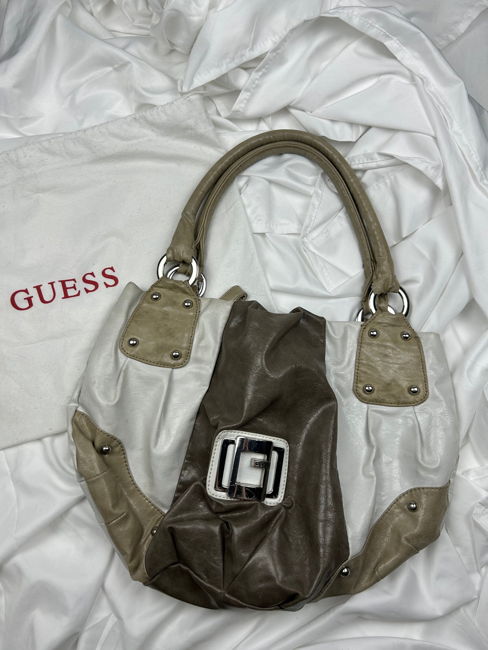 Beige monogram uni shoulder bag