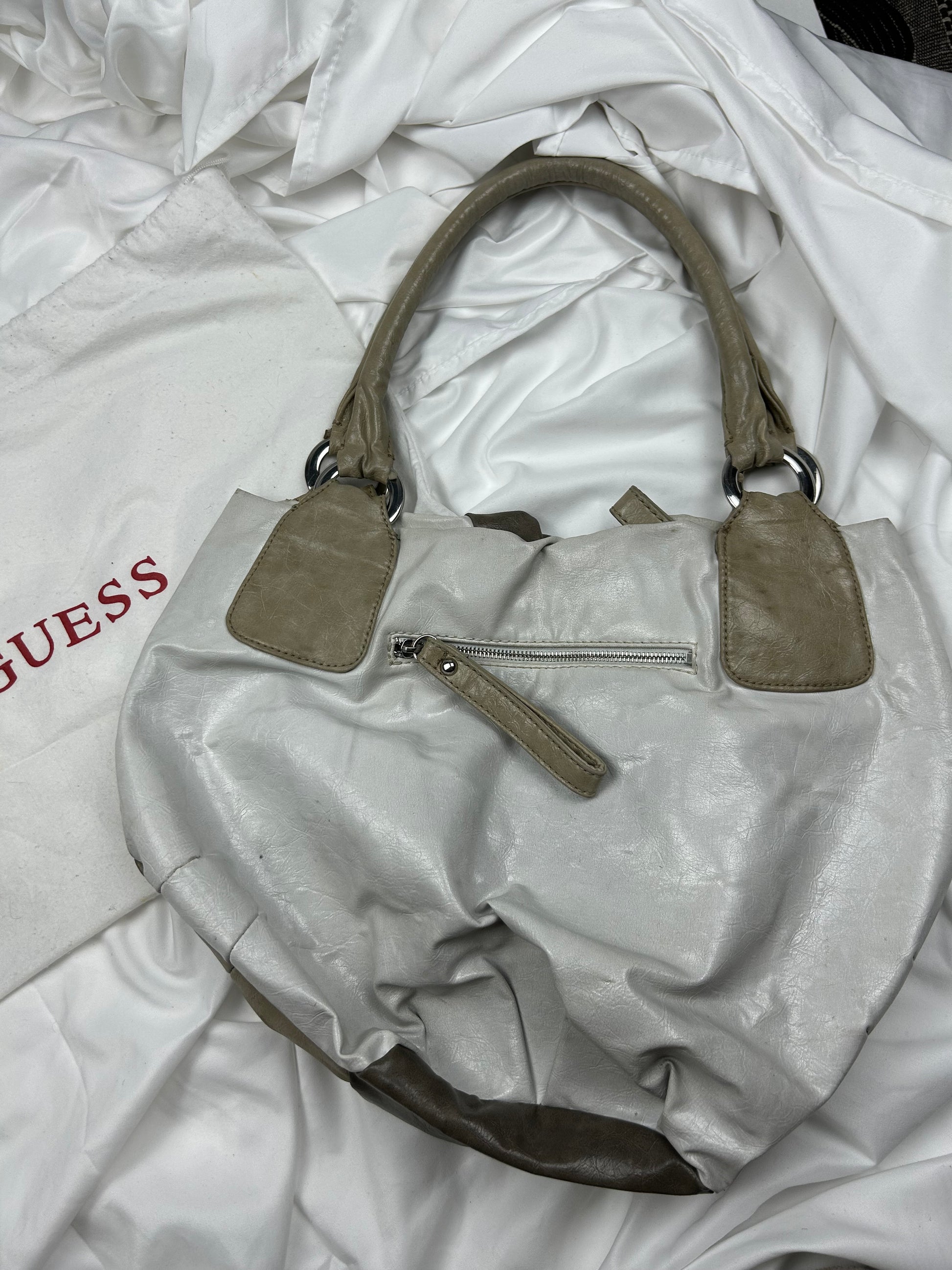 Beige monogram uni shoulder bag