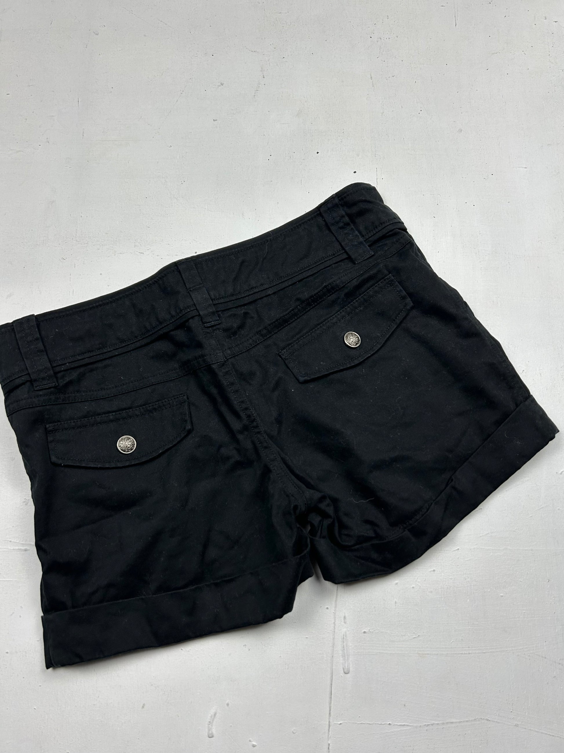 Black low rise mini short (M)