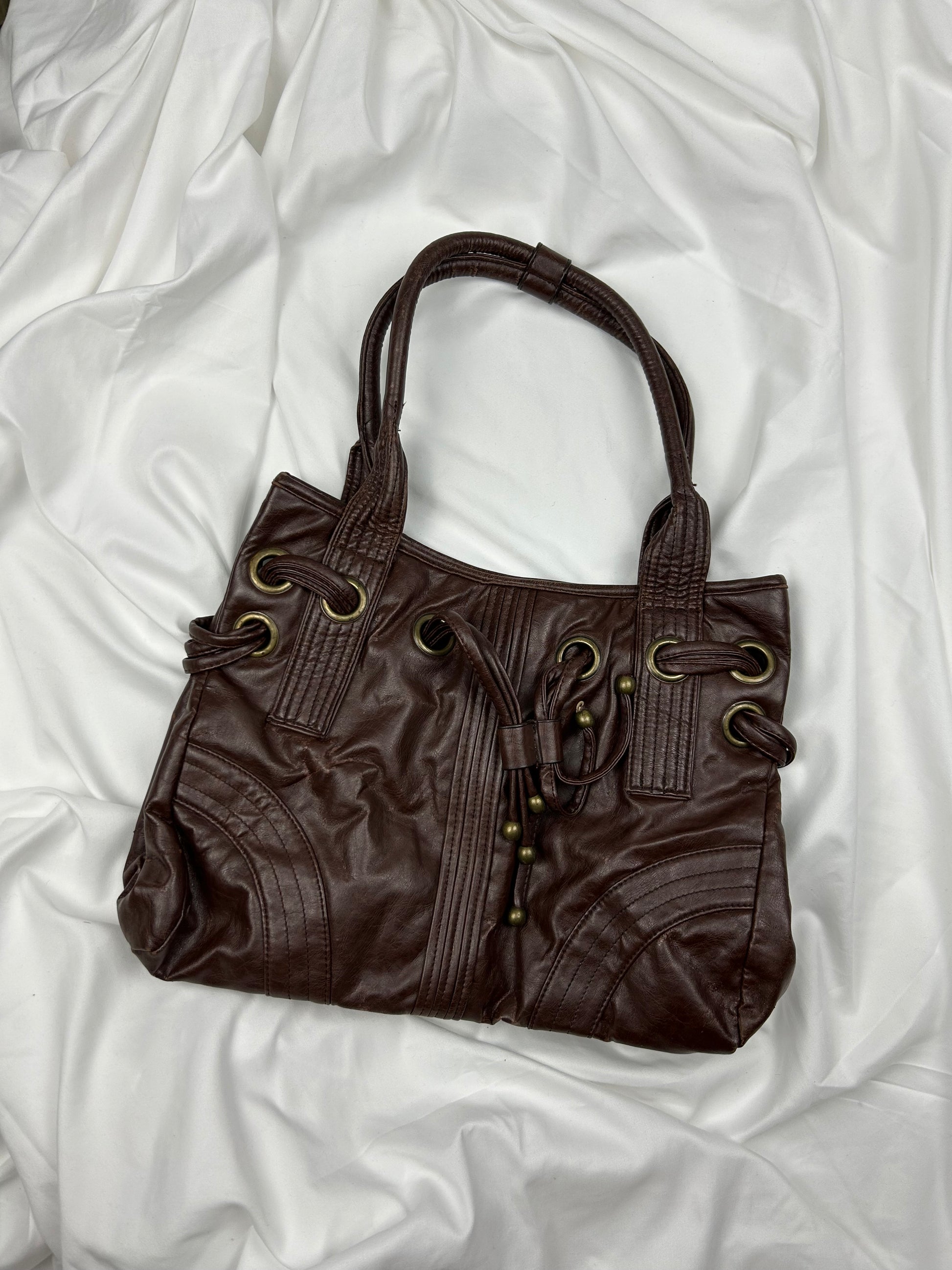 Brown  besace shoulder bag