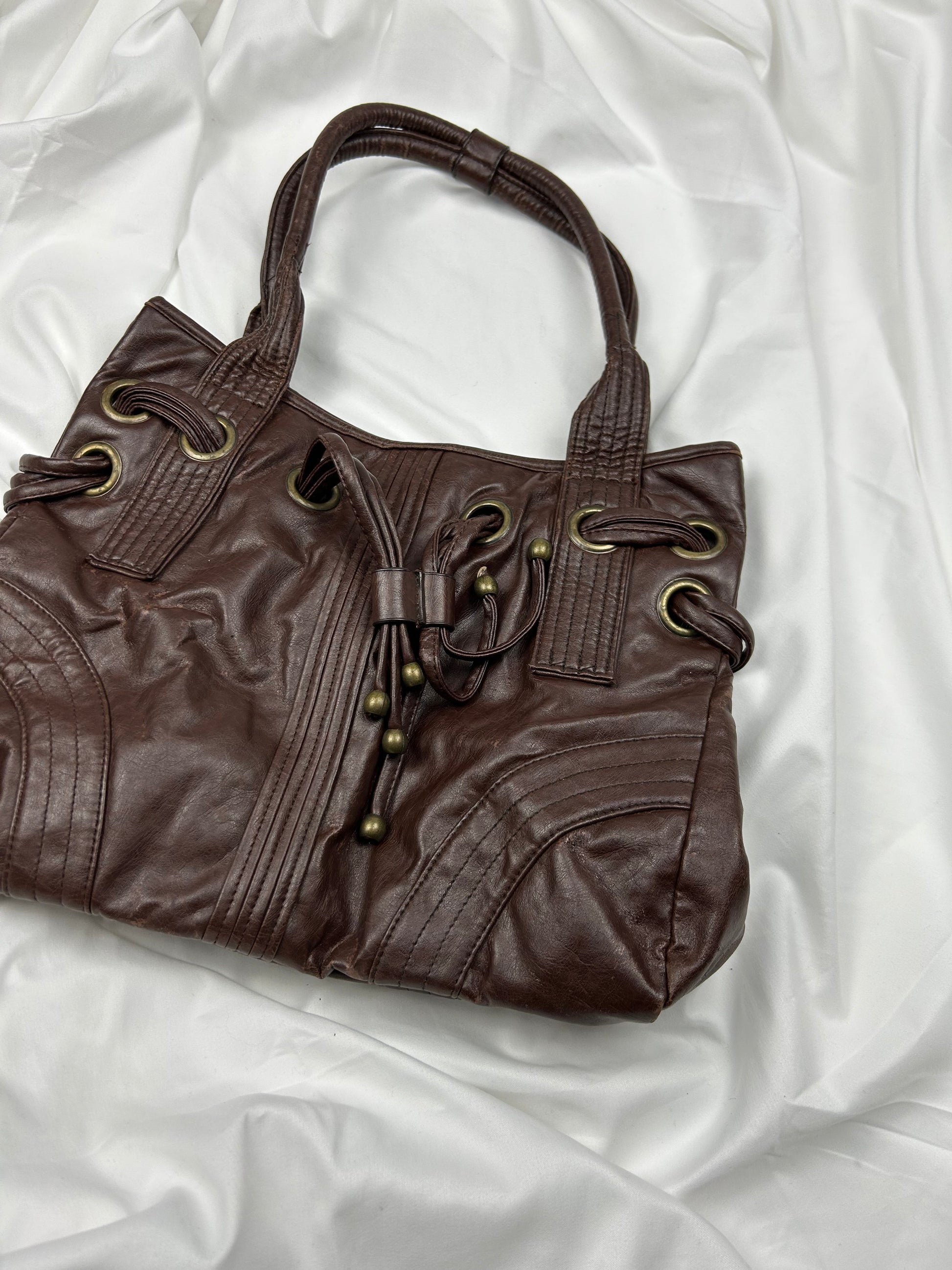 Brown  besace shoulder bag