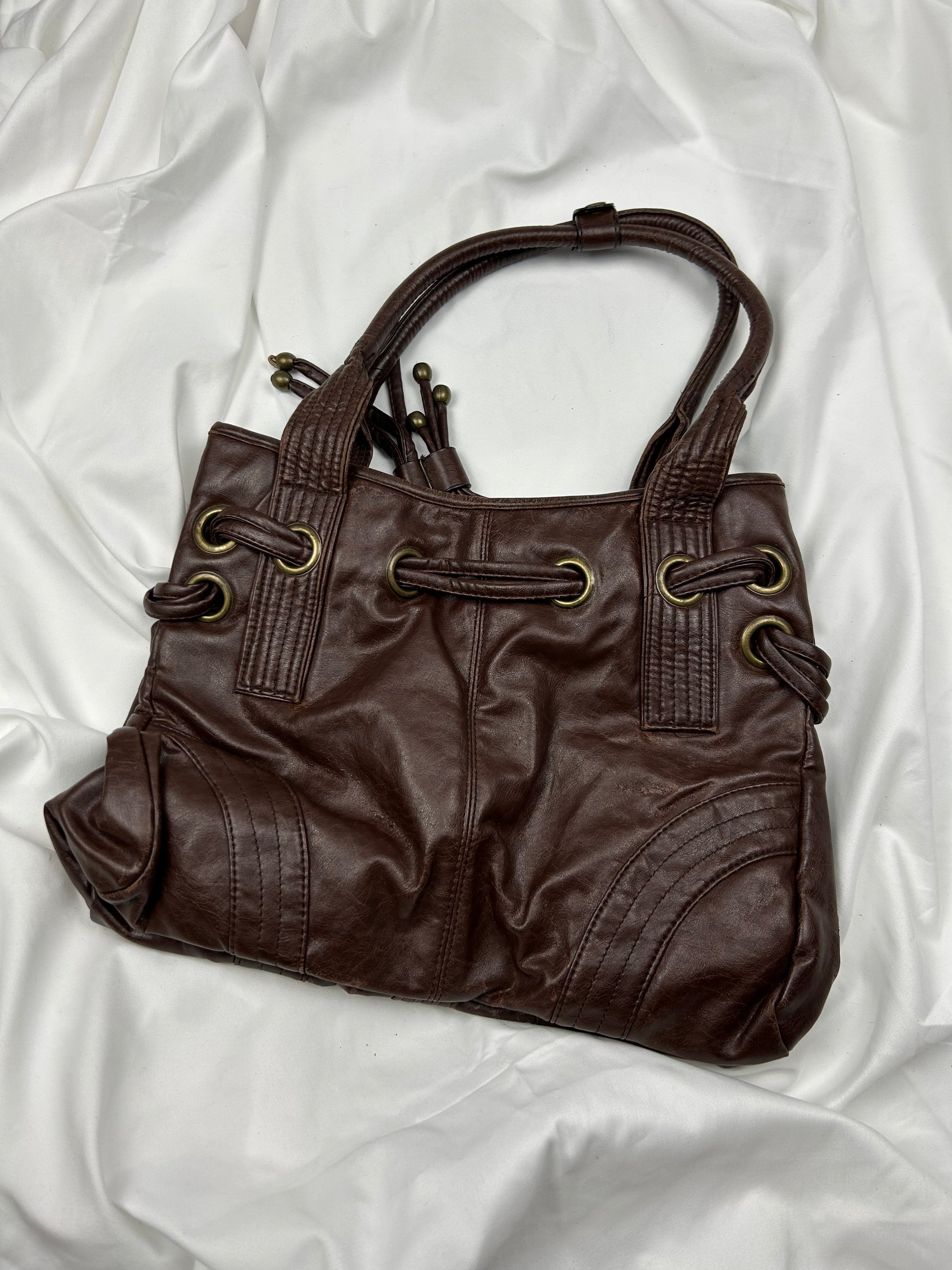 Brown  besace shoulder bag