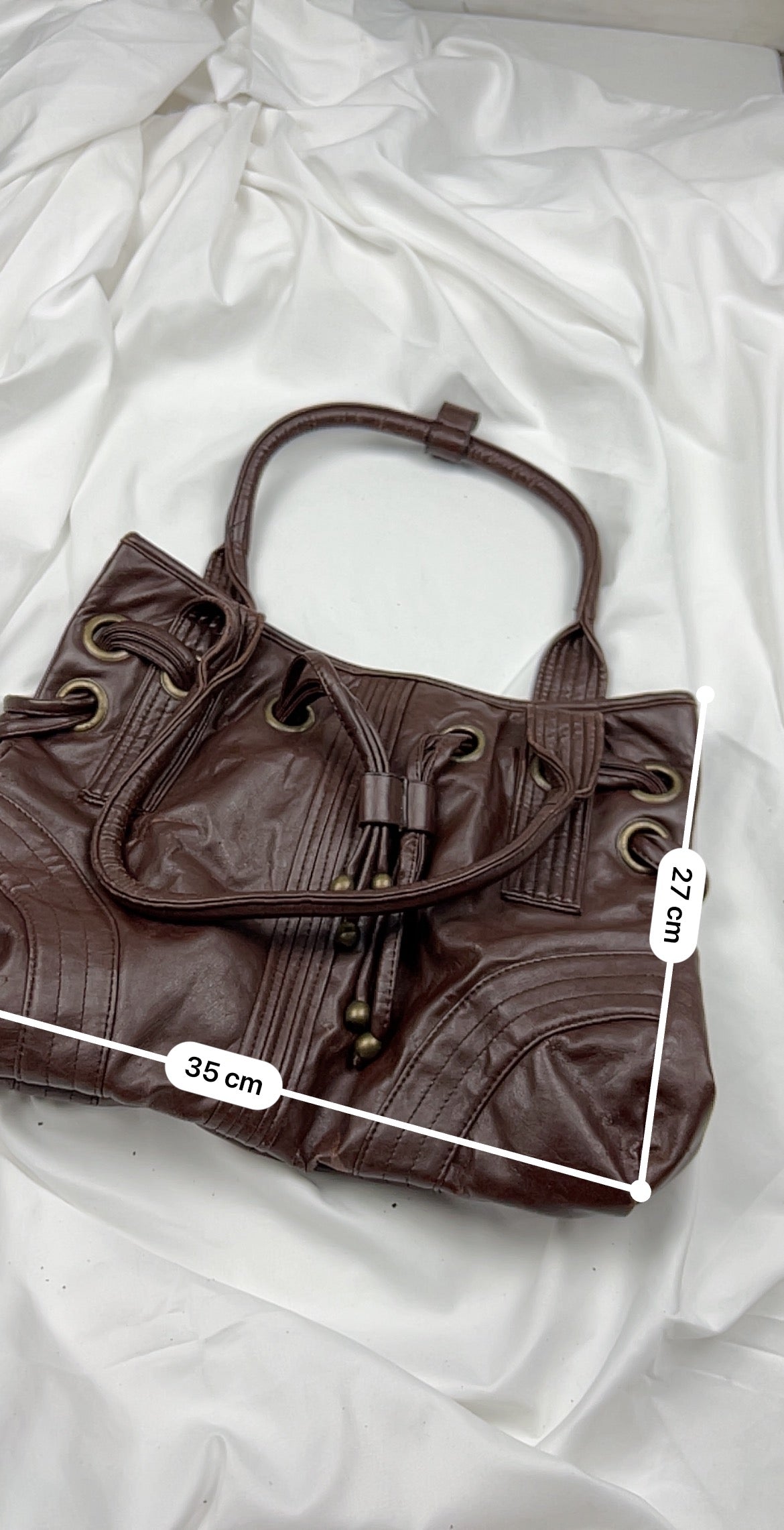 Brown  besace shoulder bag