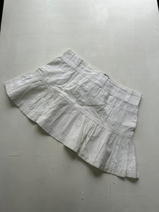 Low rise mini cotton pleated skirt 90s y2k vintage (S)