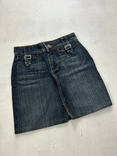 Load image into Gallery viewer, Denim cargo navy 90s mini skirt (XS)