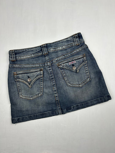 Navy denim mini skirt (M)