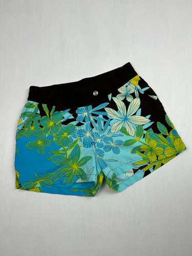 Beachwear floral print low rise mini short (S)