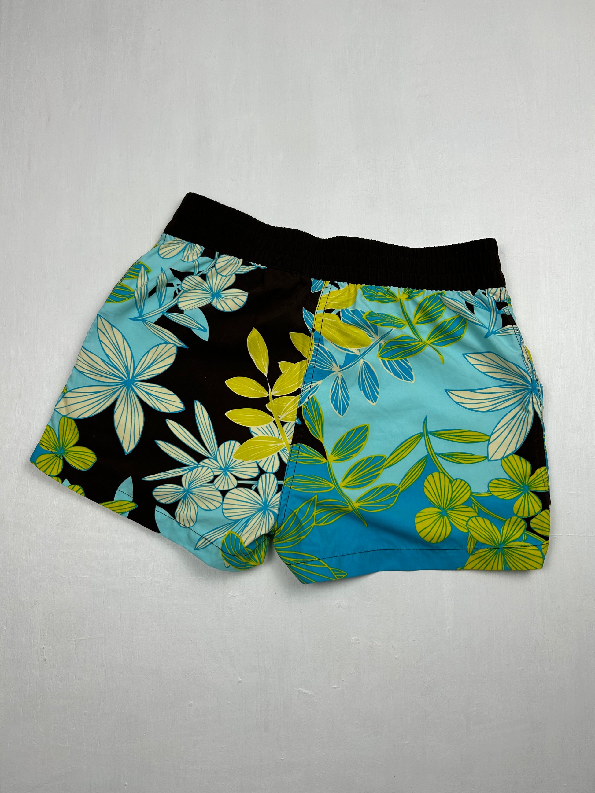 Beachwear floral print low rise mini short (S)