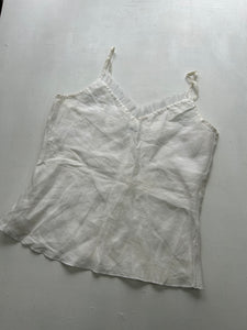 White lightweight summer cami top 90s y2k vintage (M)