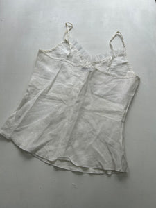 White lightweight summer cami top 90s y2k vintage (M)