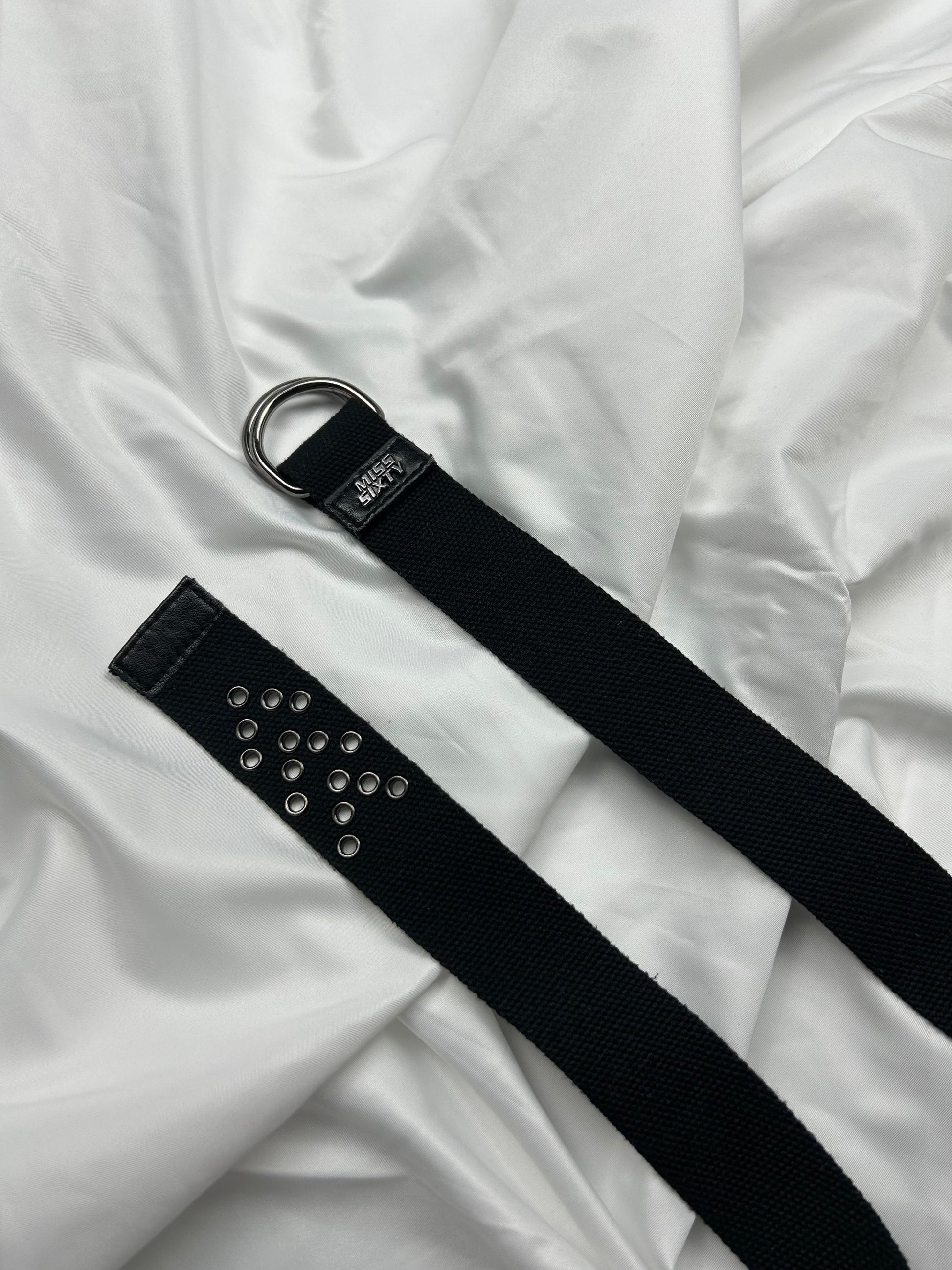 Coton spell out logo buckle belt