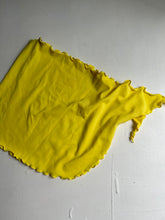 Load image into Gallery viewer, Yellow low rise lettuce hem beachwear mini skirt 90s y2k vintage (S)