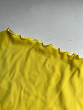 Load image into Gallery viewer, Yellow low rise lettuce hem beachwear mini skirt 90s y2k vintage (S)