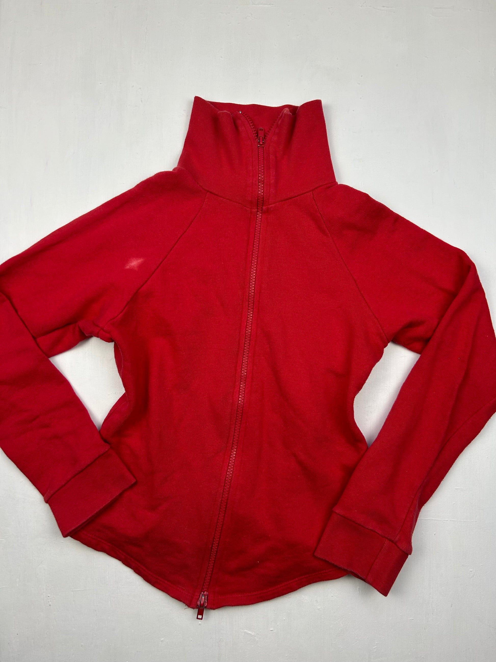 Red zip up sweatshirt (S)