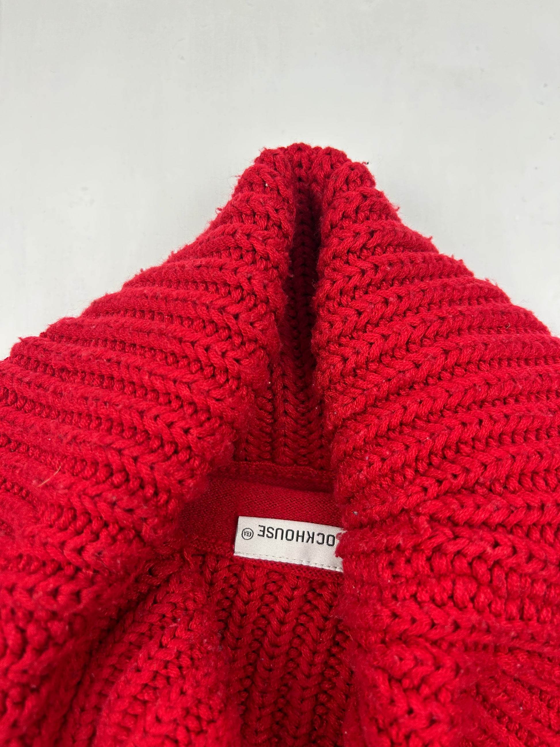 Red turtleneck jumper (S/M)