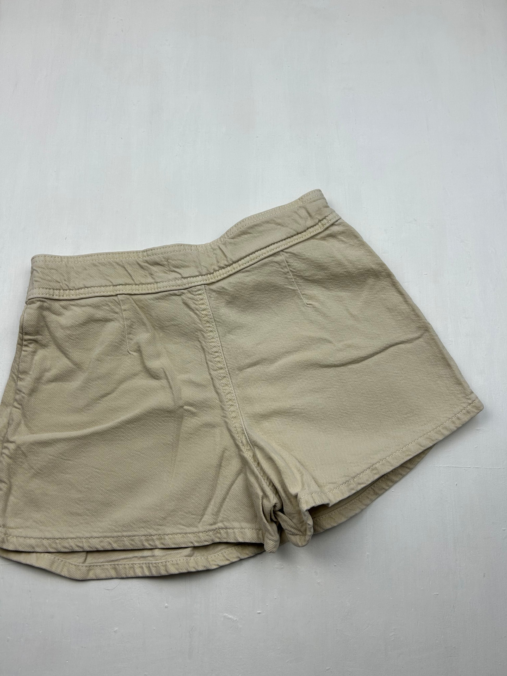 Beige denim  mid rise mini skort (XS)