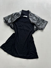 Load image into Gallery viewer, Black &amp; silver sequins tee  90s y2k vintage (S/M)