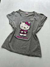 Load image into Gallery viewer, Hello Kitty grey stretchy tee 90s y2k vintage (S/M)