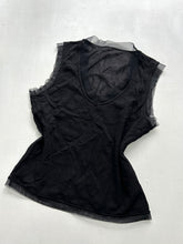 Load image into Gallery viewer, Black mesh doubled tank top y2k vintage (M)