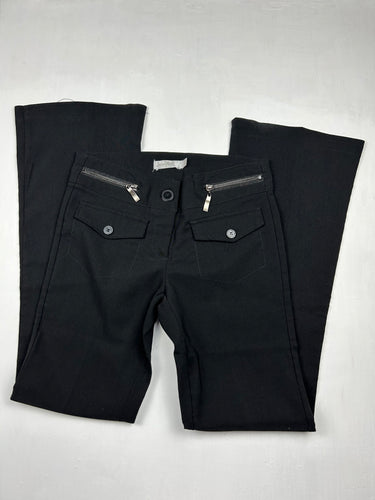 Black stretchy bootcut/ flare office pants (XS)