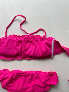 Pink y2k vintage adjustable low rise bikini set (S)