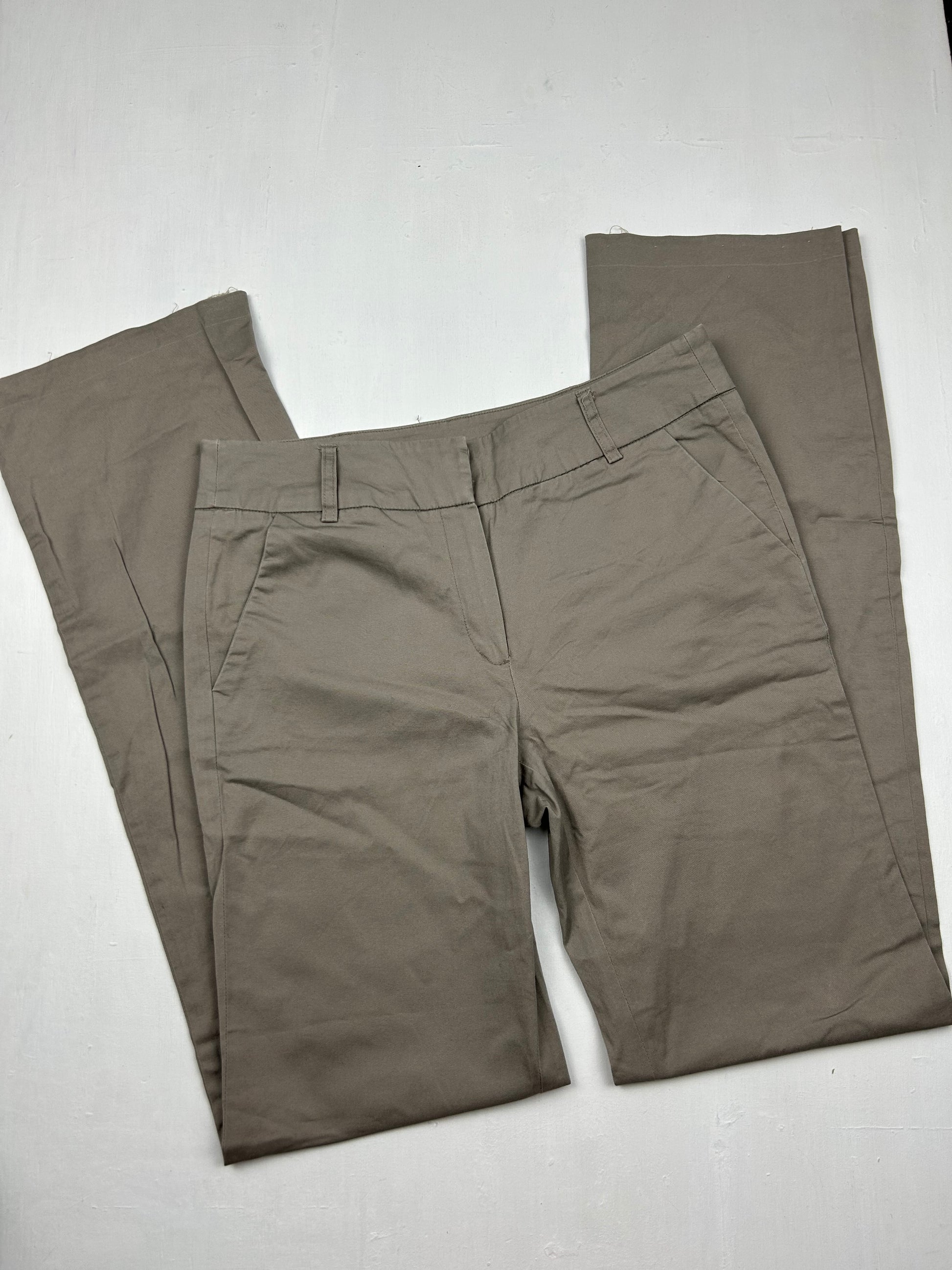 Beige low rise bootcut office pants (S)