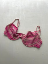 Load image into Gallery viewer, Striped pink y2k vintage adjustable bikini top bra (XL)