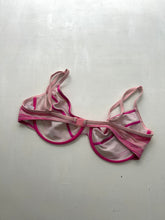 Load image into Gallery viewer, Striped pink y2k vintage adjustable bikini top bra (XL)