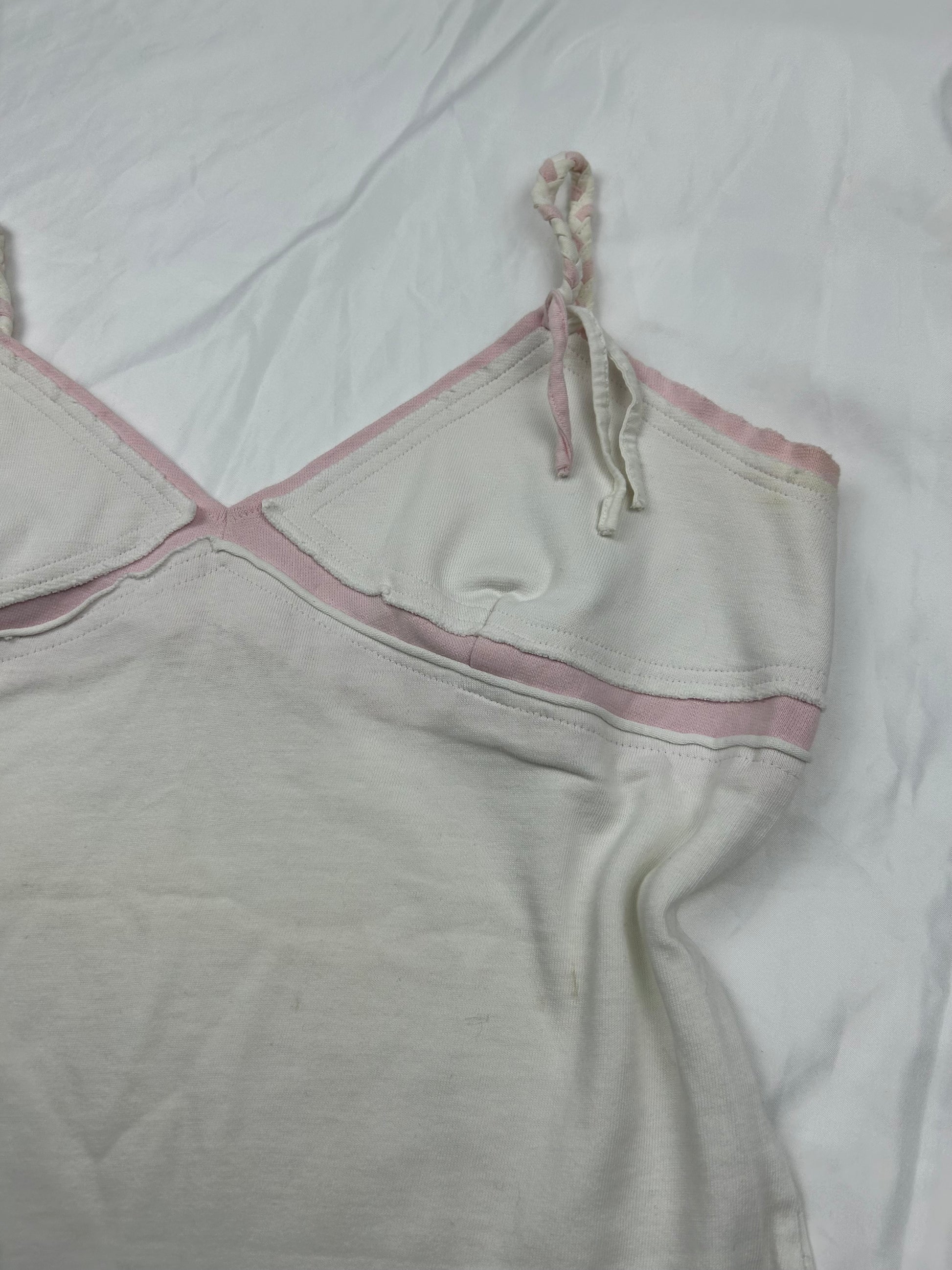 White & pink cami top (L)