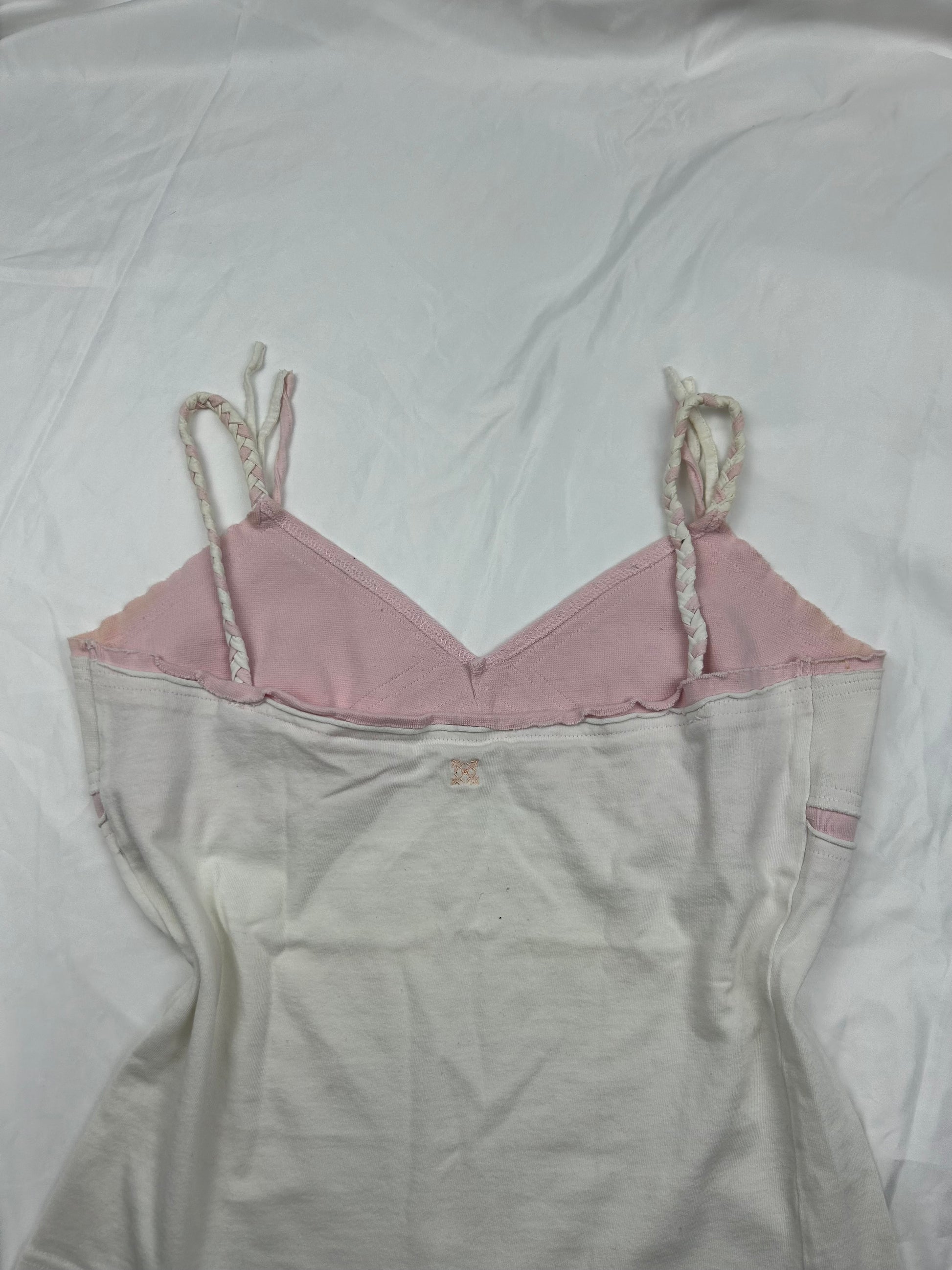 White & pink cami top (L)