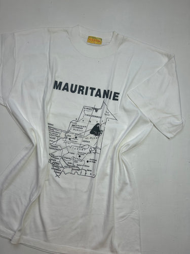 Mauritania cotton oversized white tee  (XL)