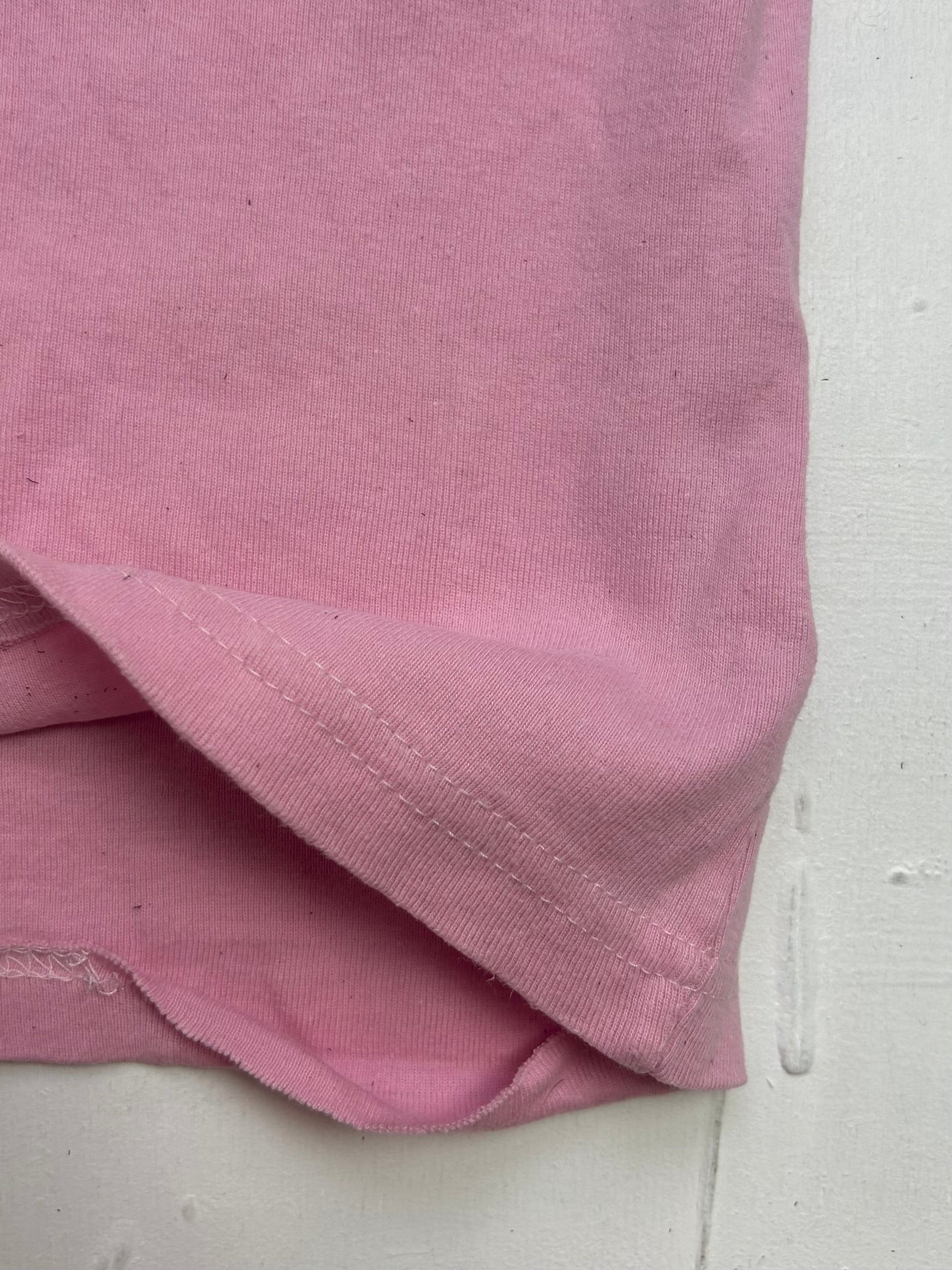 Pink cotton stretchy baby tee  (XS)