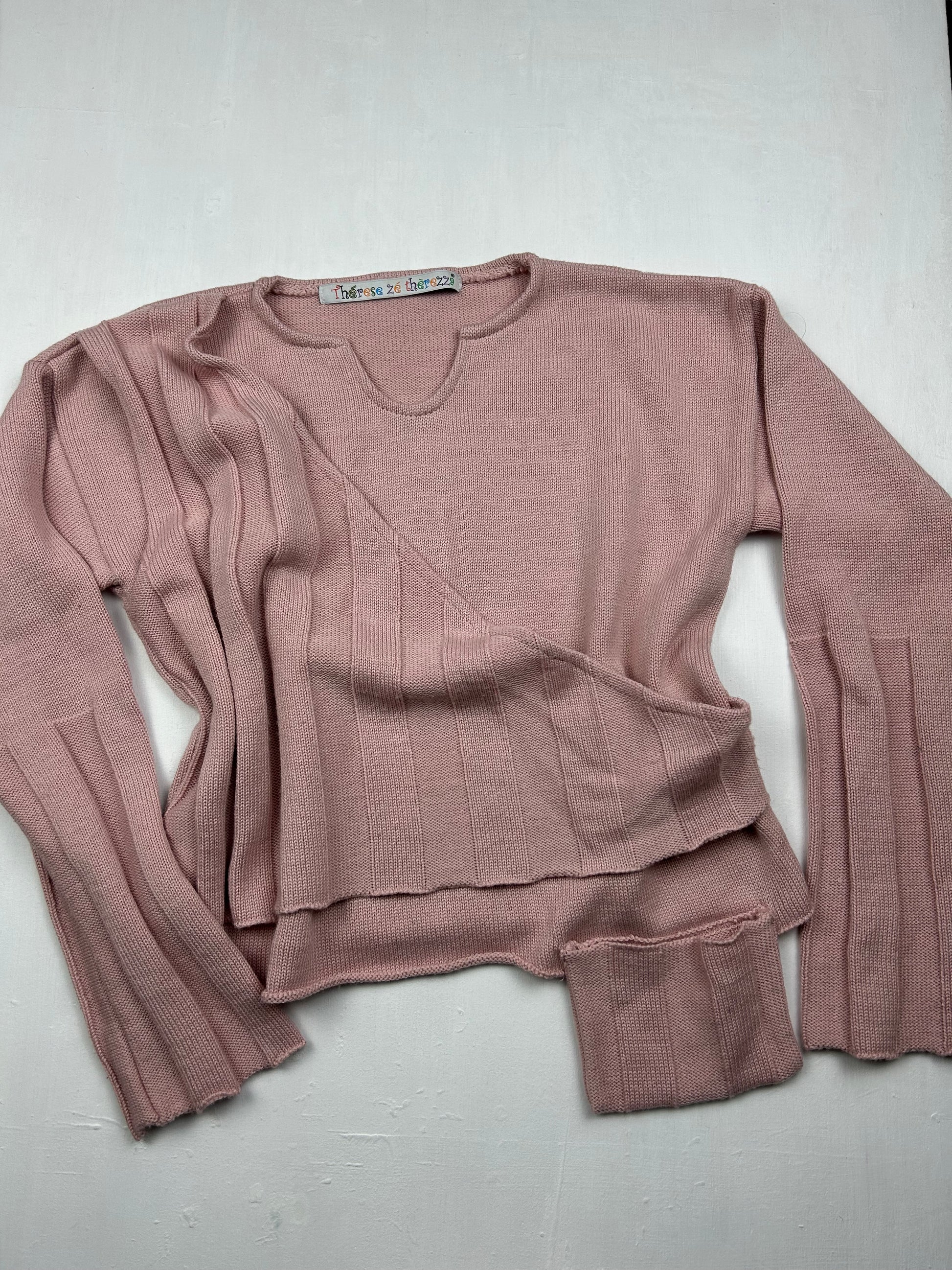 Pink pocket jumper (S/M)