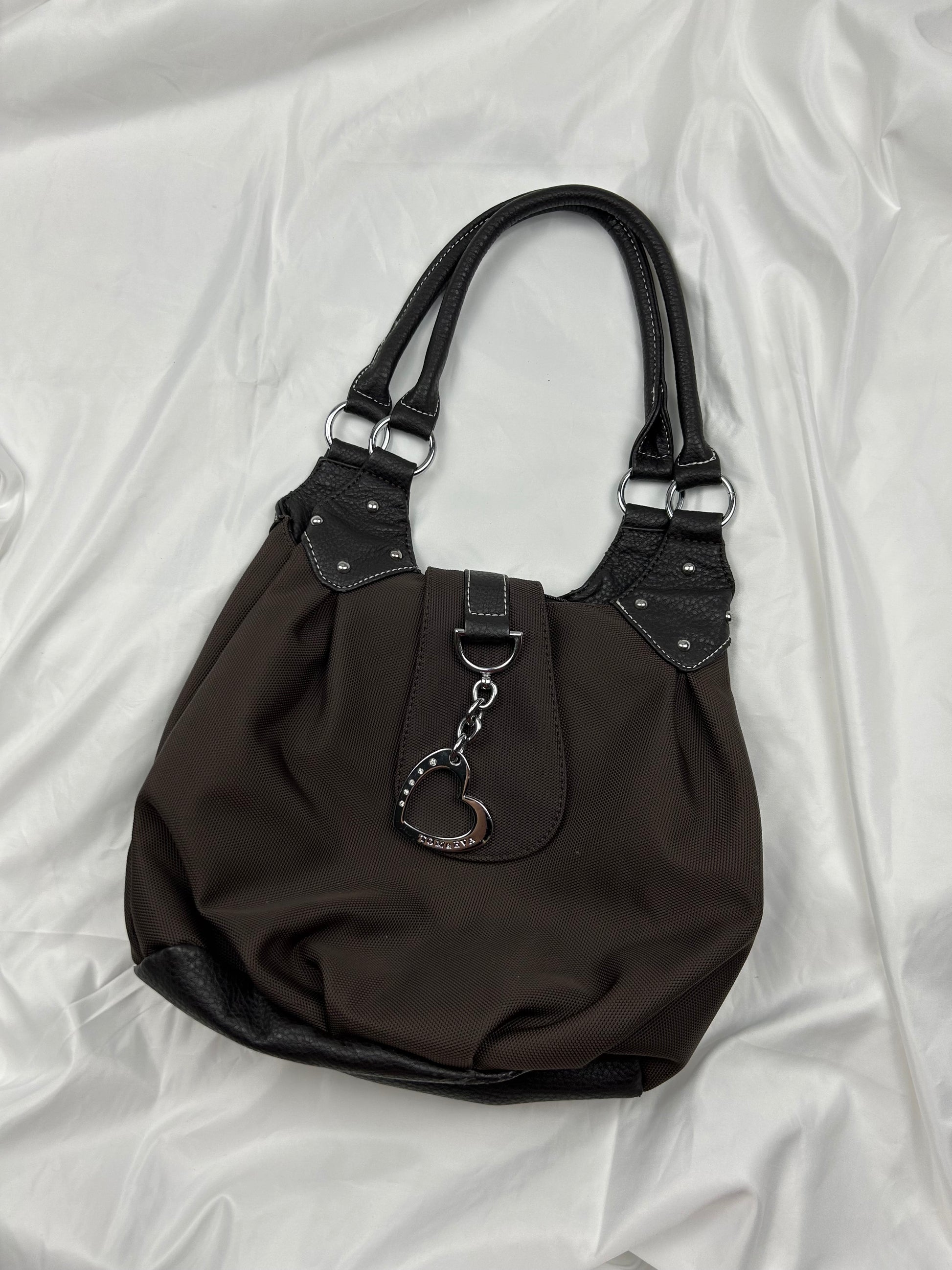 Brown charms uni shoulder bag