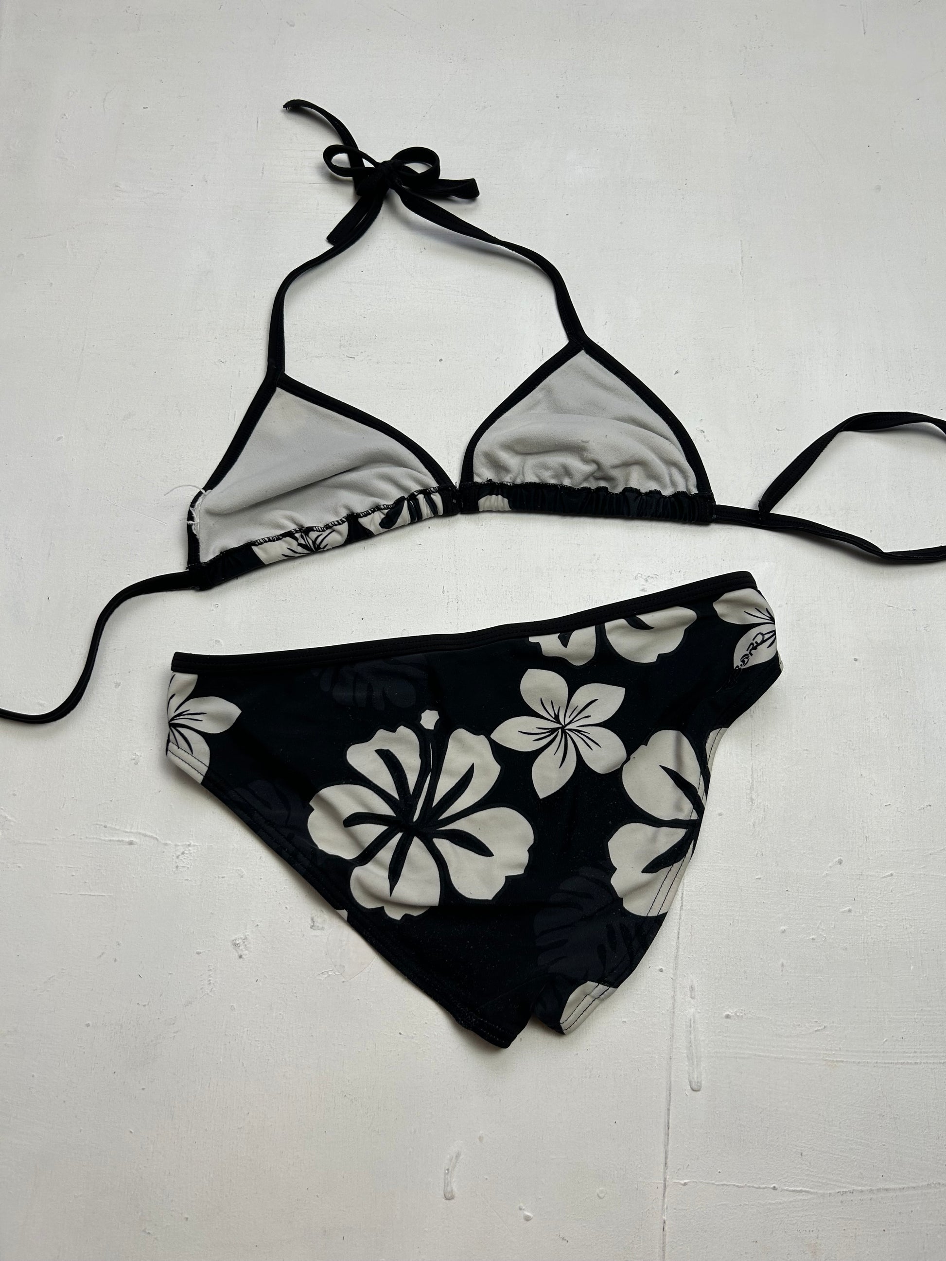 Hibiscus Hawaii print adjustable bikini set (S)