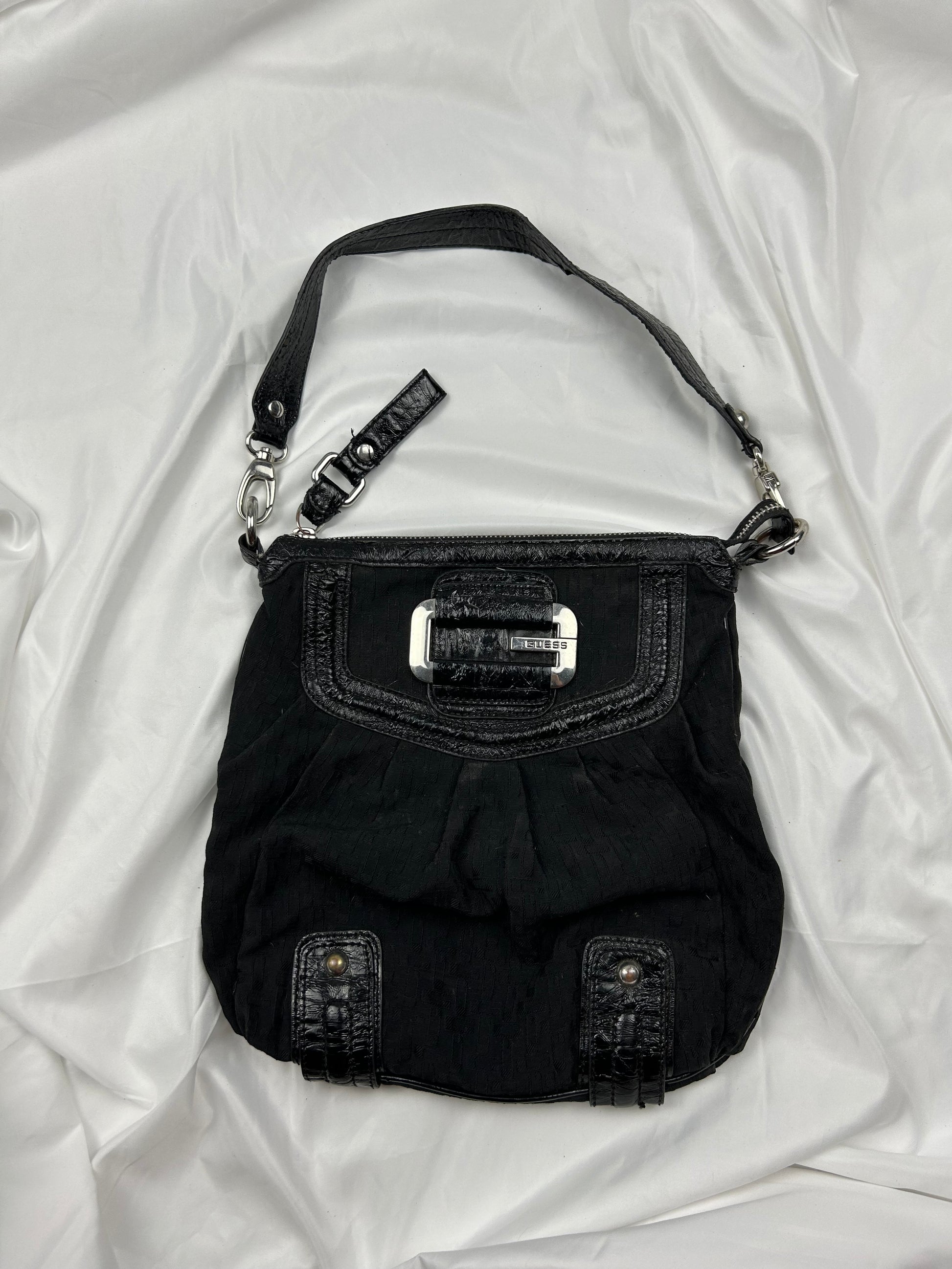 Black buckle shoulder bag