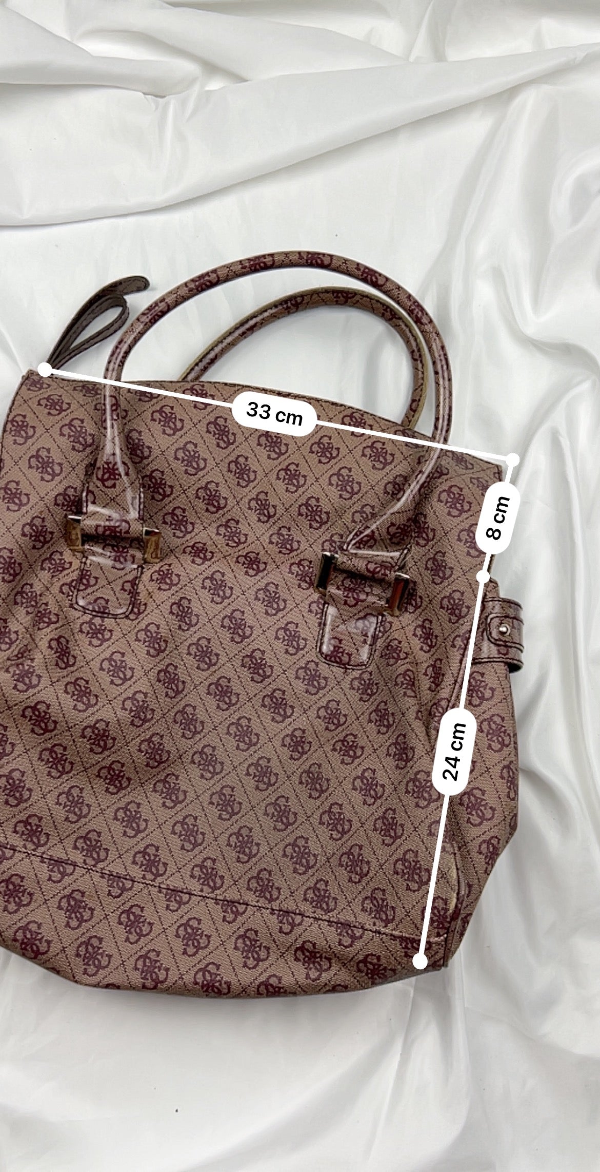 Burgundy  monogram uni shoulder bag